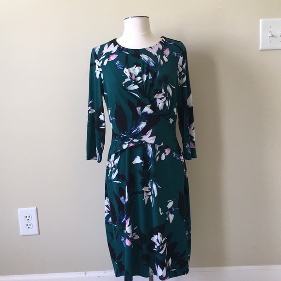 eliza j floral print midi dress